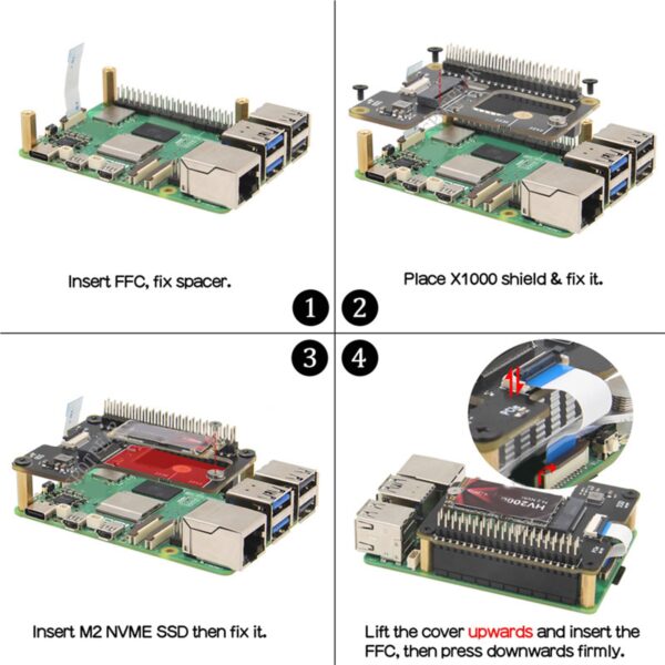GAOSHA X1100 2.5 PCIE to M.2 NVME Hard Expansion Board for 5 Expand Your Storage Capacity - Image 2