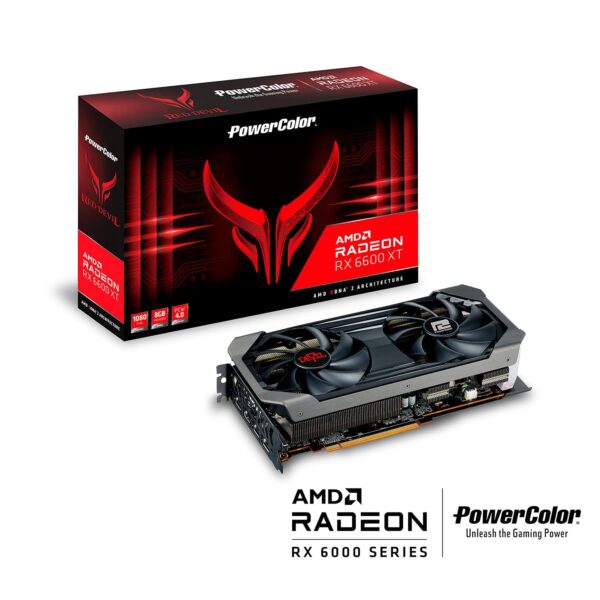 PowerColor Red Devil AMD Radeon RX 6600 XT Gaming Graphics Card with 8GB GDDR6 Memory, Powered by AMD RDNA 2, HDMI 2.1 (Renewed) - Image 2