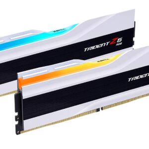 G.SKILL Trident Z5 RGB Series (Intel XMP 3.0) DDR5 RAM 32GB (2X 16GB) 8000MT/s CL38-48-48-128 1.40V Desktop Computer Memory U-DIMM - Matte White (F5-8000J3848G16GX2-TZ5RW)