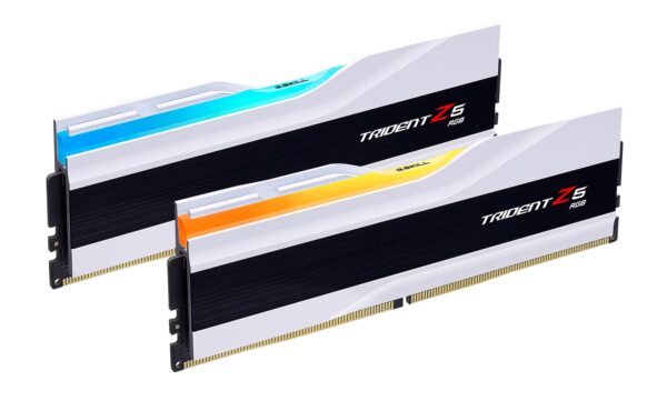 G.SKILL Trident Z5 RGB Series (Intel XMP 3.0) DDR5 RAM 48GB (2X 24GB) 8000MT/s CL38-48-48-128 1.35V Desktop Computer Memory U-DIMM - Matte White (F5-8000J3848F24GX2-TZ5RW)
