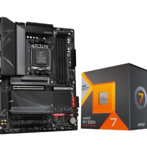 INLAND Micro Center AMD Ryzen 7 7800X3D 8-Core16-Thread Desktop Processor Bundle with GIGABYTE B650 AORUS Elite AX AM5 DDR5 ATX Gaming Motherboard