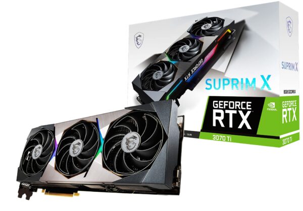 MSI Gaming GeForce RTX 3070 Ti 8GB GDRR6X 256-Bit HDMI/DP Nvlink Torx Fan 4 RGB Ampere Architecture Graphics Card (RTX 3070 Ti Suprim X 8G) (Renewed)…