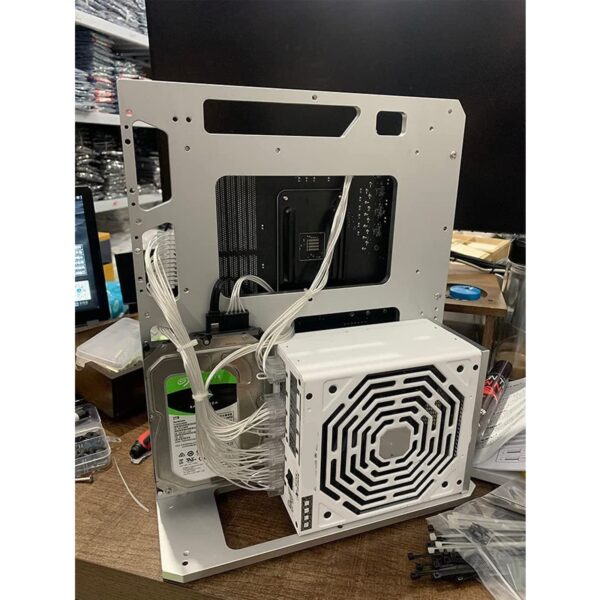 SKANKA Motherboard Computer Cooling Vertical Personalized Chassis - Test Chassis - Aluminum Alloy Rack - Compatible with ATX - MATX - ITX, silver - Image 4