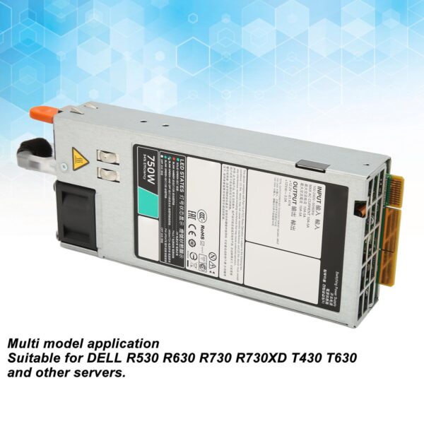 Pyhodi D750E S6 Server Power Supply 750W with Cooling Fan, Stable Power Supply, Good Heat Dissipation, Easy Installation, Multi Model Application for DELL R530 R630 R730 R730XD T430 T630 (Renewed) - Image 4