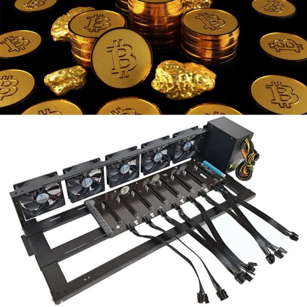 Kkonetoy USA 8 GPU Aluminium Mining Rig Open Air Computer Frame Case Crypto Coin ETH BTC Ethereum (8 GPU) - Image 4