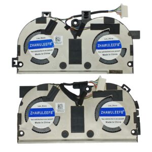 ZHAWULEEFB Compatible CPU +GPU Cooling Fan for Lenovo Y9000X 2019 2020 15.6 Y740S-15IMH DC28000Q8F0 FCC2 FM75 FM76 DC28000OLV0AVC1 BAPA1004R5HY001 BAPA1004R5HY002 DC5V 0.85A Fan