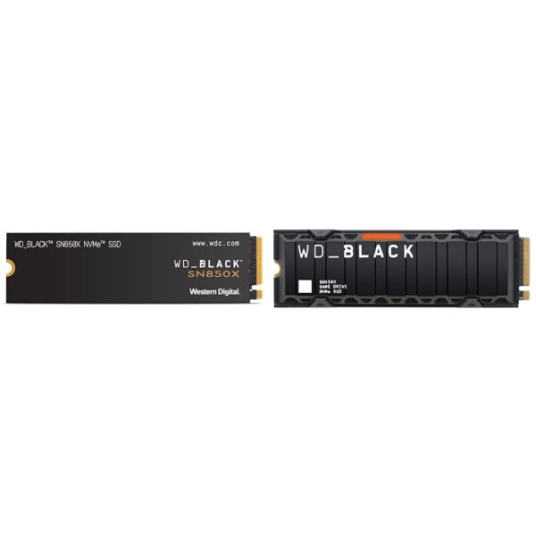 WD_BLACK 4TB SN850X NVMe Internal Gaming SSD Solid State Drive - Gen4 PCIe, M.2 2280, Up to 7,300 MB/s - WDS400T2X0E & 1TB SN850X NVMe Internal Gaming Solid State Drive with Heatsink