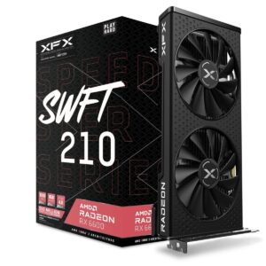 XFX Speedster SWFT 210 Radeon RX 6600 CORE Gaming Graphics Card with 8GB GDDR6 HDMI 3xDP, AMD RDNA 2 RX-66XL8LFDQ (Renewed)