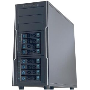 Generic ZhenLoong full tower 8 bay hot-swap hard drive SAS SATA NAS computer case ITX MATX ATX EATX server GPU Graphic workstation chassis with 12Gb backplane SFF8643, Loong1