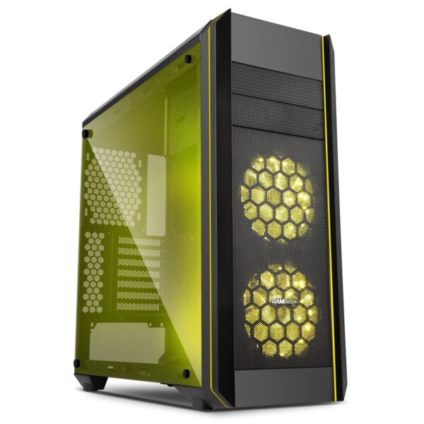 Game Max Amethyst RGB Midi Tower Case with 2 x RGB Front Fan and Tempered Glass Side Panel - Black - Image 8