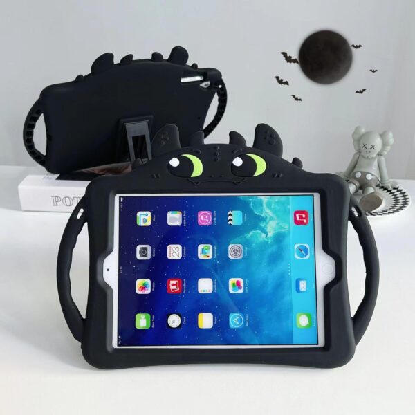 Compatible IPA d 10.2 Case for IPA d9/8/7Generation Case (2021/2020/2019),Cartoon Cute Shockproof with Bracket,The Best Gift for Teenagers (Black) - Image 2