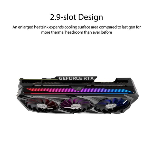 ASUS ROG STRIX NVIDIA GeForce RTX 3070 Gaming Graphics Card (PCIe 4.0, 8GB GDDR6, HDMI 2.1, DisplayPort 1.4a, Axial-Tech Fan Design, 2.9-Slot, Super Alloy Power II, GPU Tweak II) (Renewed) - Image 3