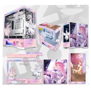 Computer Cases, Mid-Tower PC Gaming Case ATX/M-ATX/ITX - Front I/O TPYE-C Port - Tempered Glass- 10 Fan Installation Position - Water Cooling Installation Ready(E)