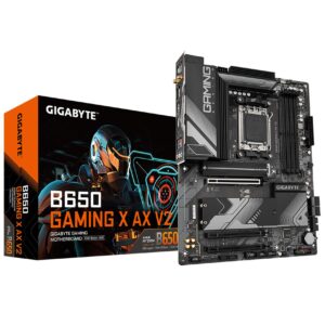 GIGABYTE B650 Gaming X AX V2 (rev. 1.0) AM5 LGA 1718 AMD B650 ATX DDR5, Triple M.2, PCIe 5.0, USB 3.2 Gen2x2 Type-C, AMD Wi-Fi 6E, Realtek 2.5GbE LAN (Renewed)