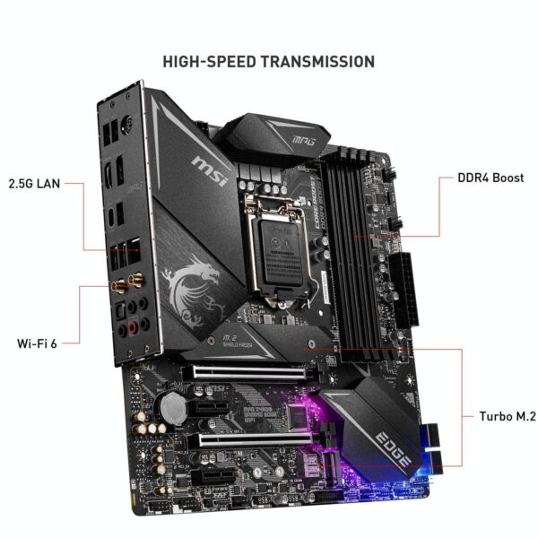 MSI MPG Gaming Edge Intel Z490 LGA 1200 Micro ATX DDR4-SDRAM Motherboard (Renewed) - Image 4
