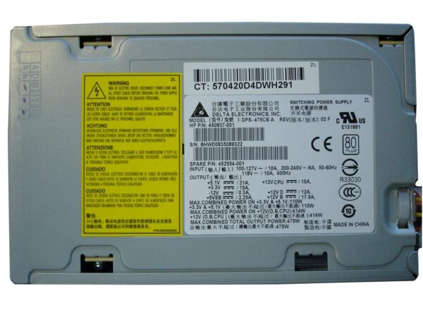 HP 475W POWER SUPPLY 450937-001 (DPS-475CB A) (Renewed) - Image 2