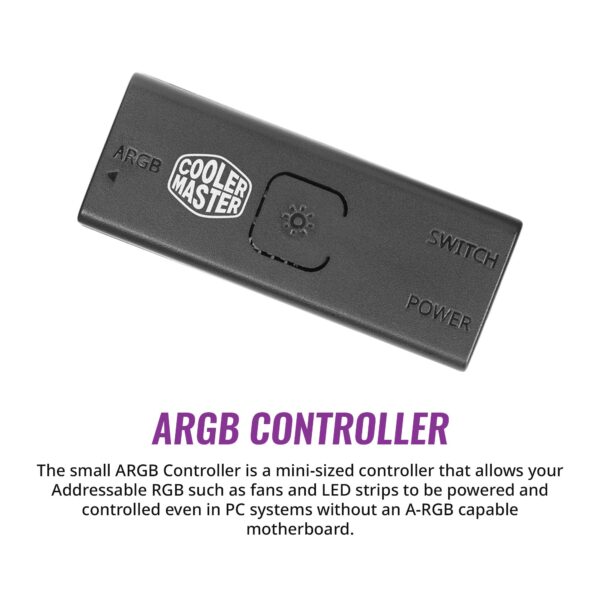 Cooler Master MasterBox MB520 ARGB - ATX PC Case with Tinted Front Panel, 3 x 120mm Pre-Installed Fans, Glass Side Panel, Flexible Air Flow Configurations - ARGB - Image 8