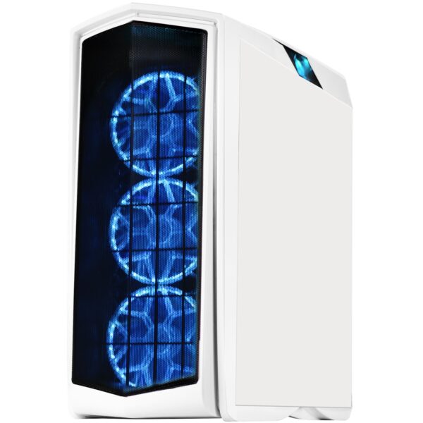 SilverStone SST-PM01WA-W - Primera Midi Tower ATX Gaming Computer Case, Silent High Airflow Performance, with Window, Blue LED, white - Image 3