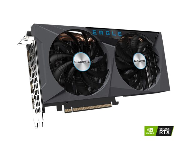 GIGABYTE GeForce RTX 3060 Ti Eagle OC 8G (REV2.0) Graphics Card, 2X WINDFORCE Fans, LHR, 8GB 256-bit GDDR6, GV-N306TEAGLE OC-8GD REV2.0 Video Card (Renewed) - Image 2
