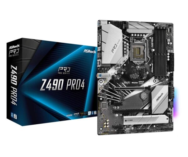 ASRock Z490 PRO4 Supports 10 th Gen Intel® Core™ processors (Socket 1200) motherboard (Renewed)