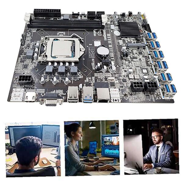 Nemeae B75 ETH Mining Motherboard 12 PCIE to USB with G540 CPU LGA1155 MSATA Support 2XDDR3 B75 USB BTC Motherboard - Image 8