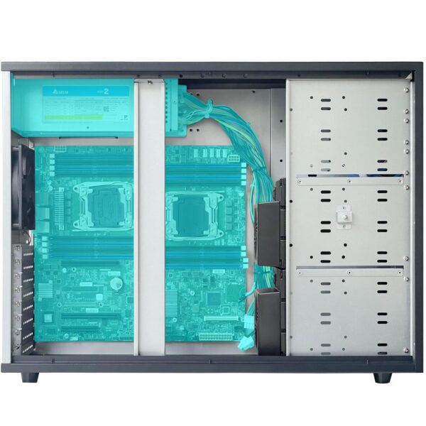 Generic ZhenLoong full tower 8 bay hot-swap hard drive SAS SATA NAS computer case ITX MATX ATX EATX server GPU Graphic workstation chassis with 12Gb backplane SFF8643, Loong1 - Image 5