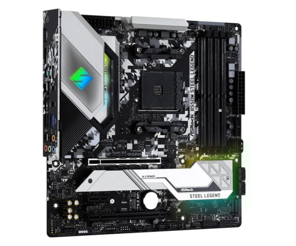 ASRock B550M Steel Legend Supports 3rd Gen AMD AM4 Ryzen/Future AMD Ryzen Processors Motherboard (Renewed) - Image 4