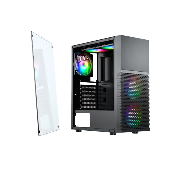 AVP X7 Mesh RGB Mid Tower Case with 3 RGB Fans - Image 5