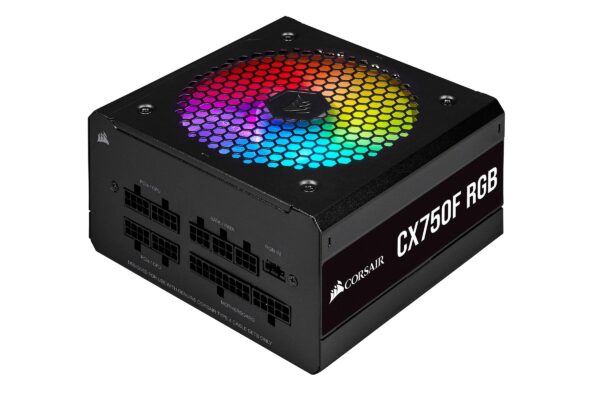 Corsair CX750F RGB, 750 Watt, 80 PLUS Bronze, Fully Modular RGB Power Supply (Renewed)