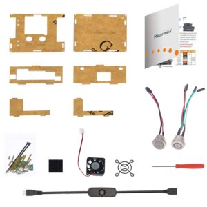 Makeronics Jetson Nano Acrylic Case/Enclosure (Clear Transparent) with Power & Reset Control Switch and Cooling Fan | Assembly Instruction Included