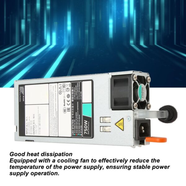 Pyhodi D750E S6 Server Power Supply 750W with Cooling Fan, Stable Power Supply, Good Heat Dissipation, Easy Installation, Multi Model Application for DELL R530 R630 R730 R730XD T430 T630 (Renewed) - Image 3