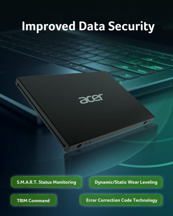 acer RE100 2.5 Inch SATA III SSD 2TB Internal Solid State Drive with SLC Cache, Read Speeds Up to 560MB/s - BL.9BWWA.110 - Image 6