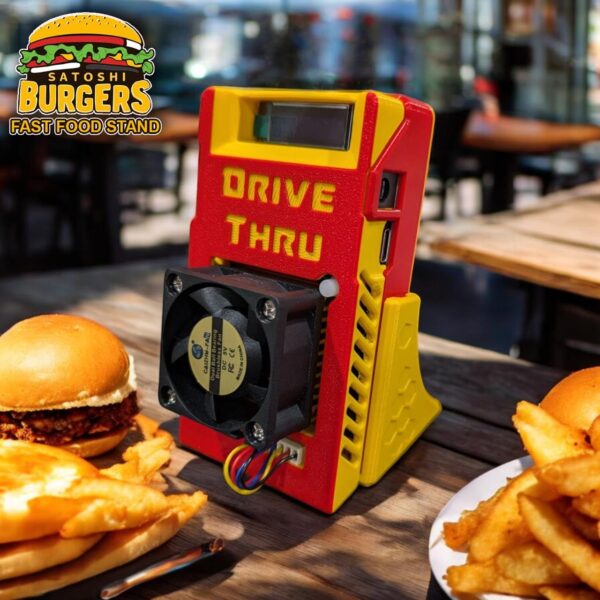 Bitaxe Stand - Case and Stand for Fully Open Source Bitcoin Miner Bitaxe | Custom Fast Food Inspired Edition | Fits Bitaxe Supra 401 - Image 2