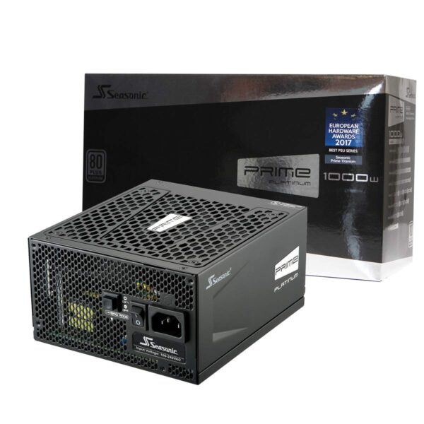 Seasonic PRIME 1000 Platinum SSR-1000PD 1000W 80+ Platinum ATX12V & EPS12V Full Modular 135mm FDB Fan Power On Self Tester Power Supply (Renewed)