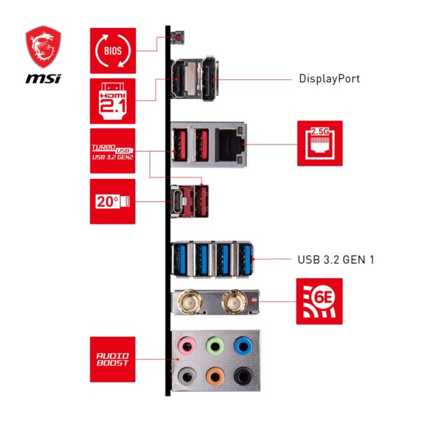 MSI B650 GAMING PLUS WIFI motherboard AMD B650 Socket AM5 ATX (Renewed) - Image 6