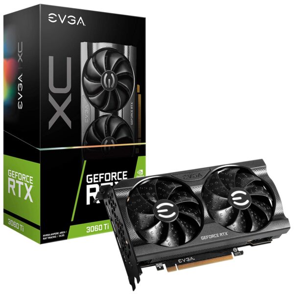 EVGA GeForce RTX 3060 Ti XC Gaming, 08G-P5-3663-KL, 8GB GDDR6, Metal Backplate, LHR (Renewed)