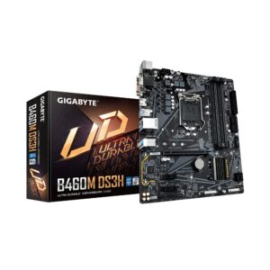 Gigabyte B460M DS3H (LGA1200/Intel/B460/Micro ATX/M.2/SATA 6Gb/s/USB 3.2 Gen 1/DDR4/Motherboard) (Renewed)