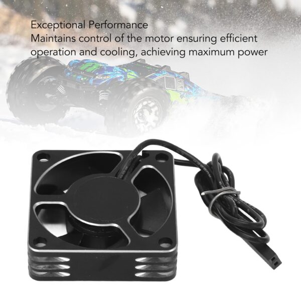 RC Engine Cooling Fan, 15000rpm Lightweight Aluminum Alloy Stable Performance Plastic RC Car Cooling Fan for Replacement (Silver) - Image 4