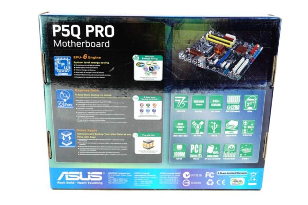 Asus P5Q PRO Turbo Core 2 Quad/Intel P45/ DDR2-1300/ A&GbE/ATX Motherboard - Image 2
