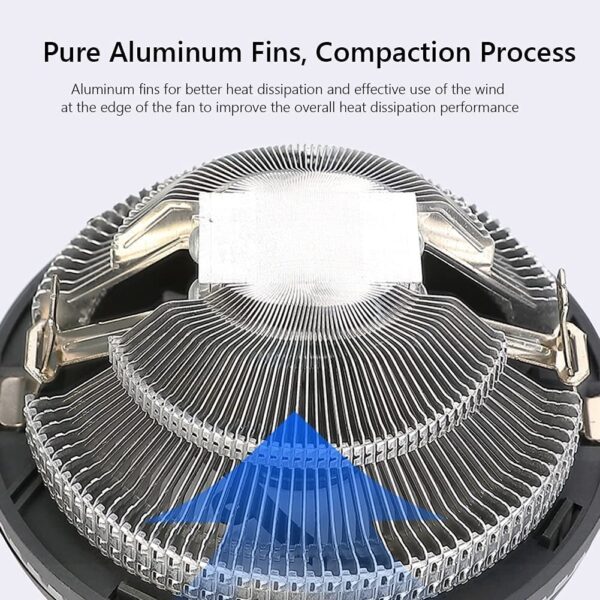 TARCT RGB CPU Ventilator Low Profile CPU Air Cooler with 90mm Silent Fan More Durable - Image 5