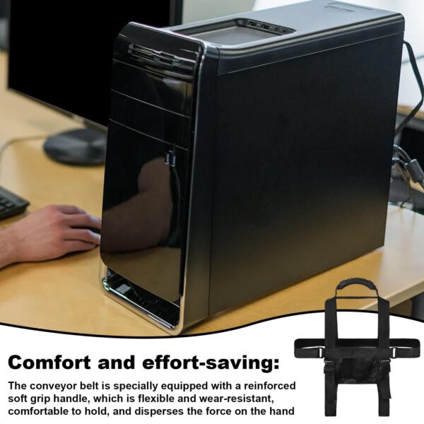 Computer Carrying Harness, Computer Tower Mount Bracket, Desktop Computer Tower Carrier Harness, Computer Travel Holder, Adjustable Desktop Computer Holder - Image 3