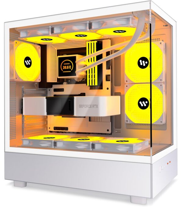 KEDIERS PC Case - ATX Tower Gaming Computer Case with Tempered Glass,Pink - Image 7