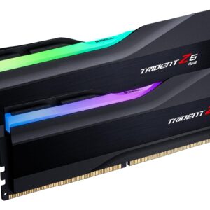 G.SKILL Trident Z5 RGB Series (Intel XMP 3.0) DDR5 RAM 32GB (2x16GB) 7800MT/s CL36-46-46-125 1.45V Desktop Computer Memory UDIMM - Matte Black (F5-7800J3646H16GX2-TZ5RK)