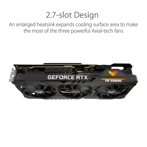 ASUS TUF Gaming NVIDIA GeForce RTX 3080 Ti OC Edition Graphics Card (PCIe 4.0, 12GB GDDR6X, HDMI 2.1, DisplayPort 1.4a, Dual Ball Fan Bearings, Military-Grade Certification, GPU Tweak II) (Renewed) - Image 4