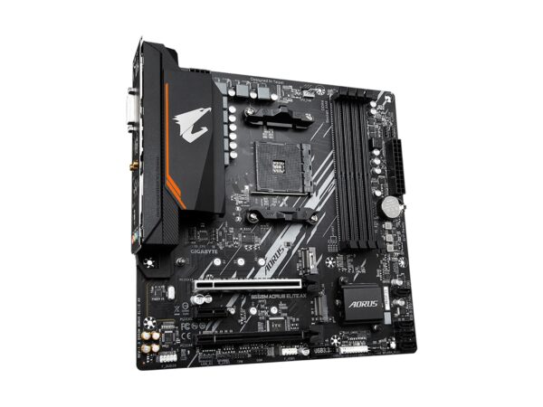 GIGABYTE B550M AORUS Elite AX (AM4/ AMD/ B550/ Micro ATX/Single M.2/ SATA 6Gb/s/USB 3.2 Gen 1/ Realtek GbE LAN/PCIe 4.0/ Motherboard) (Renewed) - Image 3