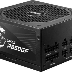 MSI MPG Series Power Supply (PSU): 850 Watt, Full Modular, 80 PLUS Gold Certified, 10 Year Warranty, A850GF (Renewed)