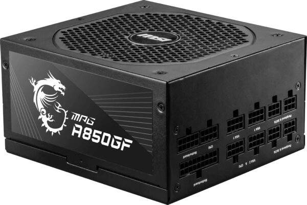 MSI MPG Series Power Supply (PSU): 850 Watt, Full Modular, 80 PLUS Gold Certified, 10 Year Warranty, A850GF (Renewed)