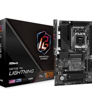 ASRock X670E PG LIGHTNING SUPPORT AMD AM5 RYZEN 7000 SERIES PROCESSORS motherboard (Renewed)