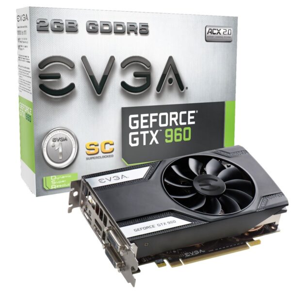 EVGA GeForce GTX 960 Superclocked Gaming ACX 2.0 2GB GDDR5 128bit PCI-E 3.0 16x Graphic Card (02G-P4-2962-KR) (Renewed)