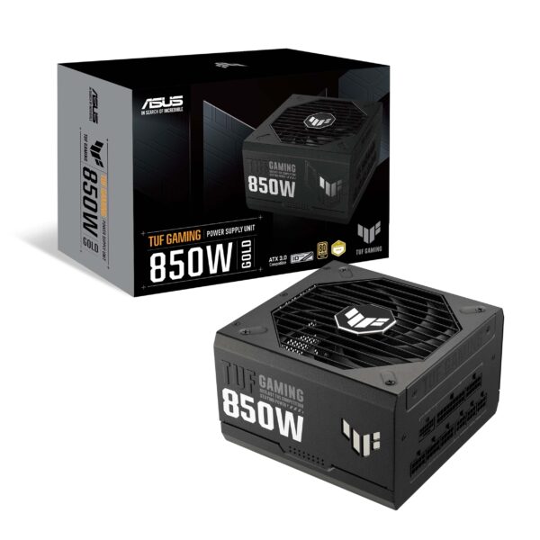 ASUS TUF Gaming 850W Gold (850 Watt, ATX 3.0 Compatible, Fully Modular Power Supply, 80+ Gold, Military-Grade Components, Dual Ball Bearing, Axial-tech Fan, PCB Coating, 10 Year Warranty) (Renewed)